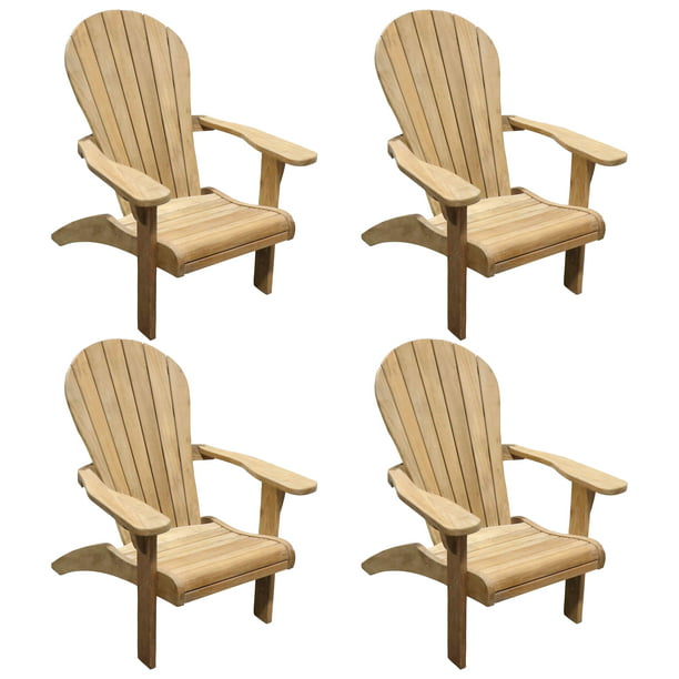 TITAN GREAT OUTDOORS Grade A Teak Adirondack Rocking Chair Indoor Outdoor Patio Solid Wood